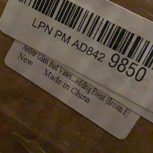 Elegant Brown Glass Vase 3 1/2” set of 6 - Picture 5 of 5